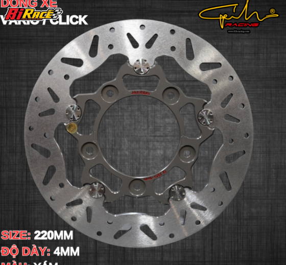 ĐĨA THẮNG GH-RACING SIZE 220MM VARIO / CLICK 5 LỖ MÂM ZIN