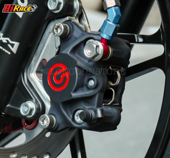 HEO BREMBO 2PISTON ĐEN LOGO ĐỎ- CHÍNH HÃNG