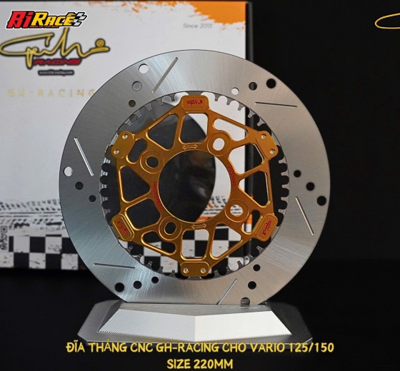  ĐĨA THẮNG RACE 220MM 4 LỖ- GH RACING ( MẪU TRÒN)