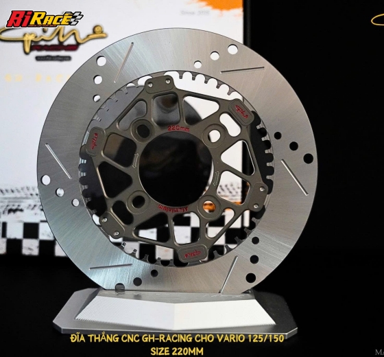  ĐĨA THẮNG RACE 220MM 4 LỖ- GH RACING ( MẪU TRÒN)