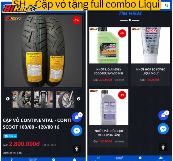 SALE MUA 1 ĐƯỢC 2 - THAY VỎ TẶNG NHỚT MÁY