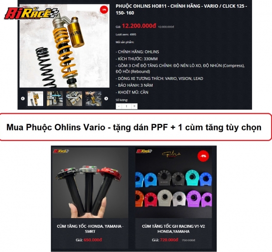 SALE PHUỘC OHLISN 811 TẶNG DÀN PPF + CÙM TĂNG SMRT / GH