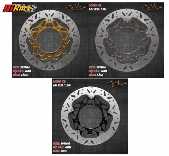 ĐĨA THẮNG GH - RACING 267MM 5 Lỗ MÂM ZIN AIRBLADE
