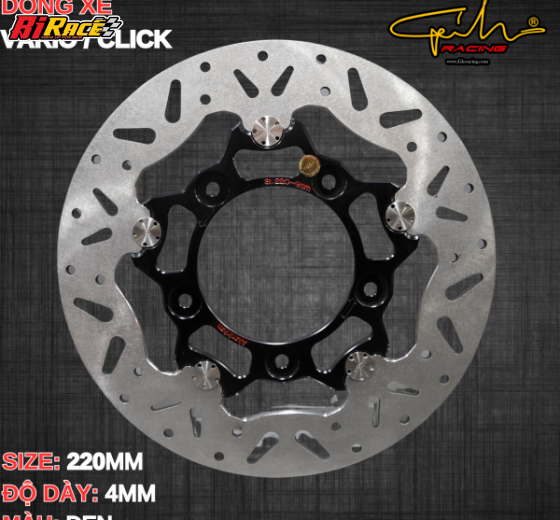 ĐĨA THẮNG GH-RACING SIZE 220MM VARIO / CLICK 5 LỖ MÂM ZIN