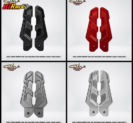 Gác chân CNC nguyên khối - LEAD các đời - GH racing 